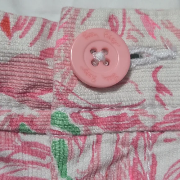 Lilly Pulitzer The Buttercup Short Scalloped Hem Flamingo Print - Picture 3 of 7